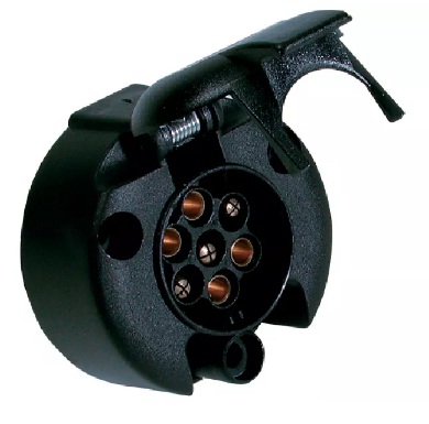 EAN4219 - BASE ENCHUFE 12V - PLASTICA NEGRO - 7P